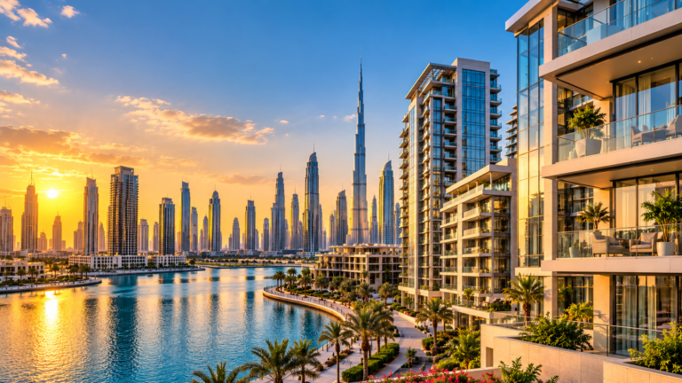 Dubai apartments for sale with modern residential towers in Dubai.